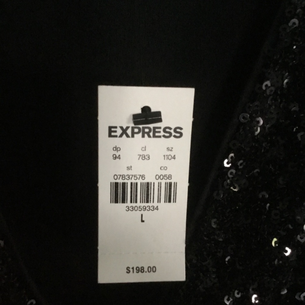 Express Ruched Black Sequin Maxi Gown NWT great Maternity - Picture 12 of 15